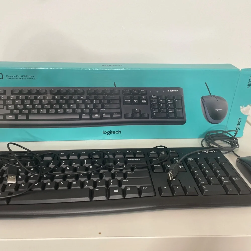 Logitech MK120 Wired Keyboard and Mouse Combo for Windows